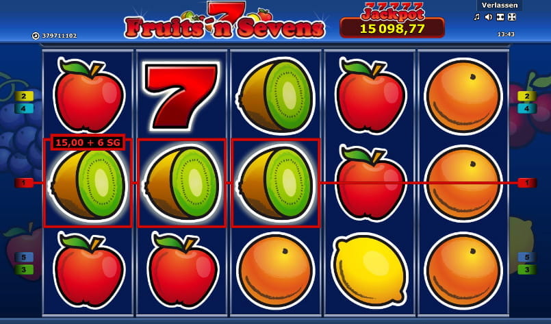 Hier könnt ihr den Fruits 'n Sevens Spielautomaten von Novoline gratis testen